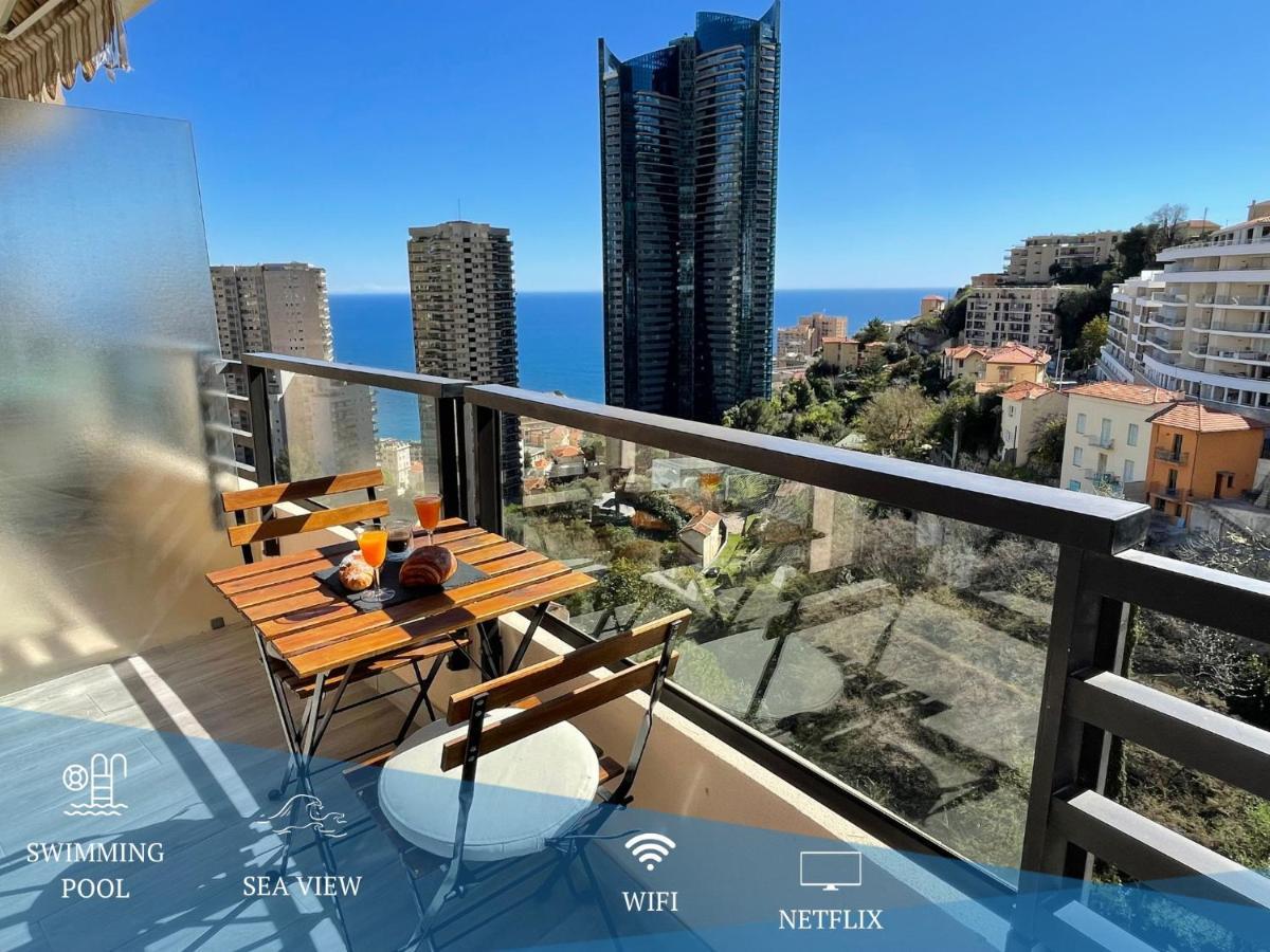 New Studio, Piscine Et Vue Mer • Proche De Monaco Beausoleil Exterior photo